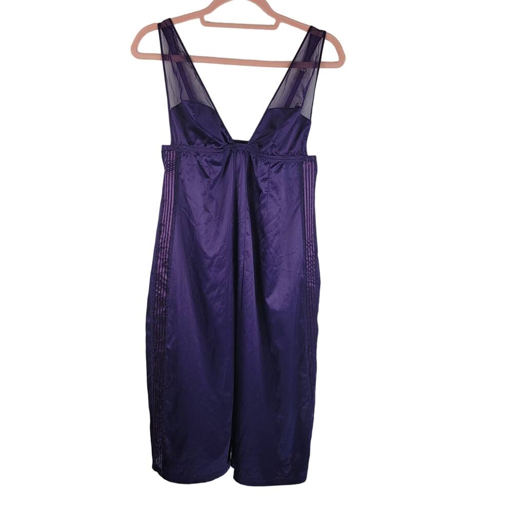 Victoria Secret Vintage Tag Silky Purple V-Back Lingerie Women's L